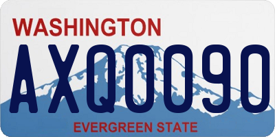 WA license plate AXQ0090