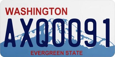 WA license plate AXQ0091