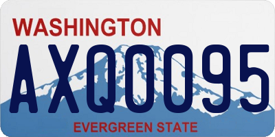 WA license plate AXQ0095