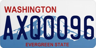 WA license plate AXQ0096