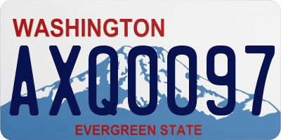 WA license plate AXQ0097