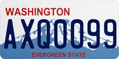 WA license plate AXQ0099