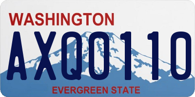 WA license plate AXQ0110