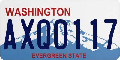 WA license plate AXQ0117