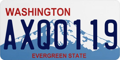 WA license plate AXQ0119