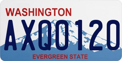 WA license plate AXQ0120