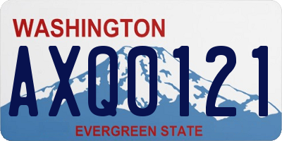 WA license plate AXQ0121