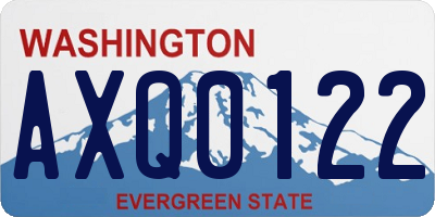 WA license plate AXQ0122
