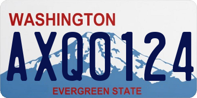 WA license plate AXQ0124