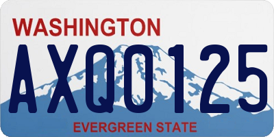 WA license plate AXQ0125