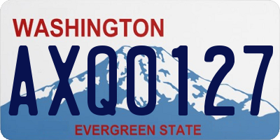 WA license plate AXQ0127