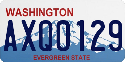 WA license plate AXQ0129