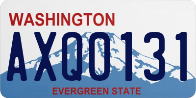 WA license plate AXQ0131