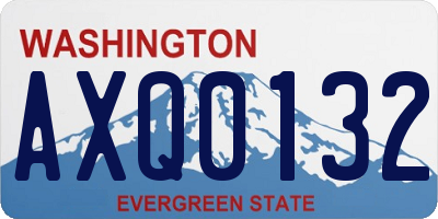 WA license plate AXQ0132