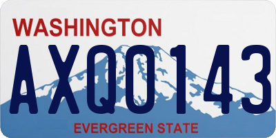 WA license plate AXQ0143