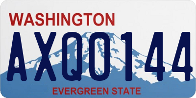 WA license plate AXQ0144