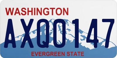 WA license plate AXQ0147