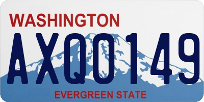 WA license plate AXQ0149