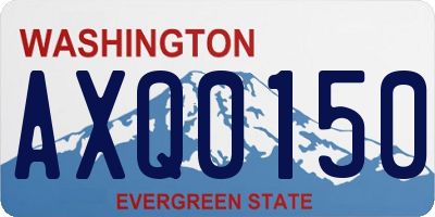 WA license plate AXQ0150