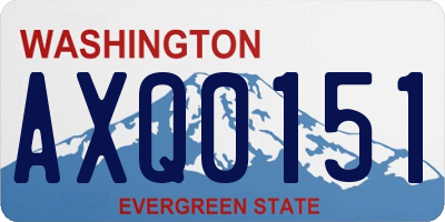 WA license plate AXQ0151