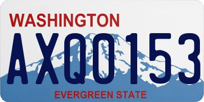 WA license plate AXQ0153