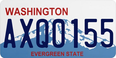 WA license plate AXQ0155