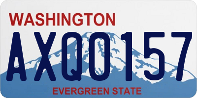 WA license plate AXQ0157