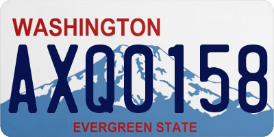 WA license plate AXQ0158