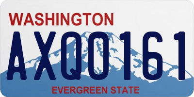 WA license plate AXQ0161