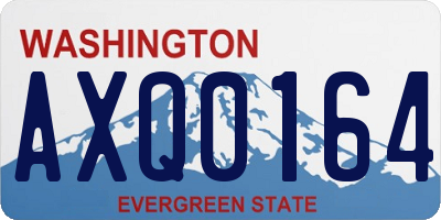 WA license plate AXQ0164