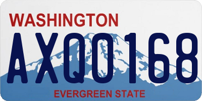 WA license plate AXQ0168
