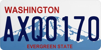 WA license plate AXQ0170