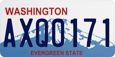 WA license plate AXQ0171