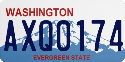 WA license plate AXQ0174