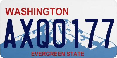 WA license plate AXQ0177