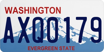 WA license plate AXQ0179