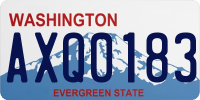 WA license plate AXQ0183