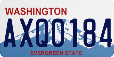 WA license plate AXQ0184