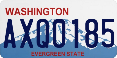 WA license plate AXQ0185