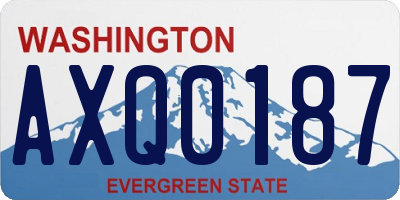 WA license plate AXQ0187