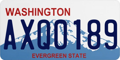 WA license plate AXQ0189