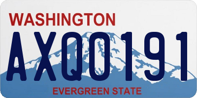 WA license plate AXQ0191