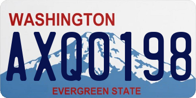 WA license plate AXQ0198