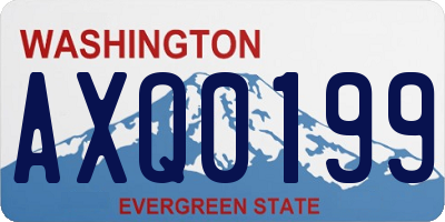 WA license plate AXQ0199