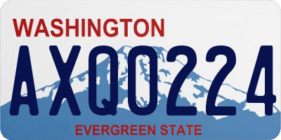 WA license plate AXQ0224