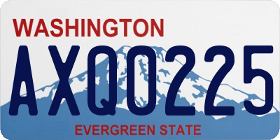 WA license plate AXQ0225