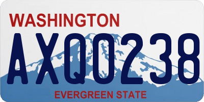 WA license plate AXQ0238