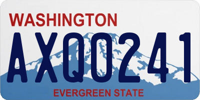 WA license plate AXQ0241