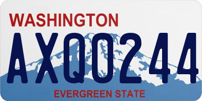 WA license plate AXQ0244