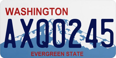WA license plate AXQ0245